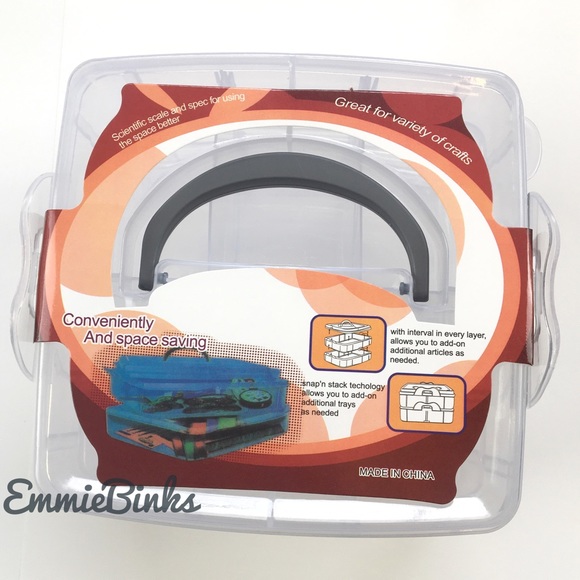 NWT 2 Transparent Clear 18 Grid 3 Layer Stackable Storage Carrying Containers - Picture 3 of 13